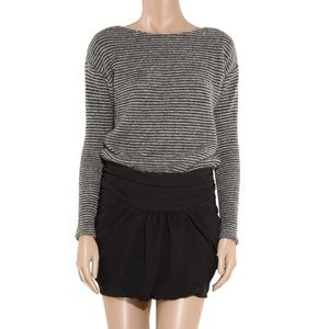 Jay Ahr Mohair Twill Knit Dress Gray Black Mini L
